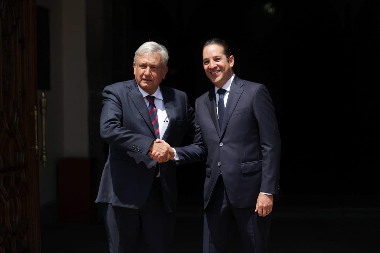 AMLO se reúne con el gobernador de Querétaro, Francisco Domínguez/Omar Franco.