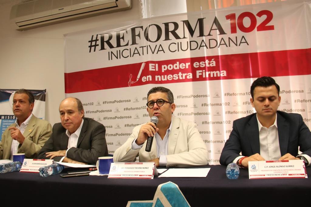 Coparmex presenta el Firmaton, como parte de la iniciativa ciudadana #Reforma102. (Especial)