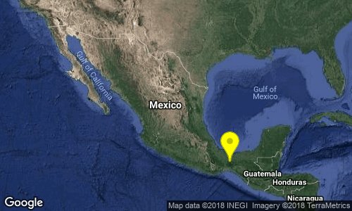 El sismo tuvo como epicentro Las Choapas. (Tomada de @SismologicoMX)
