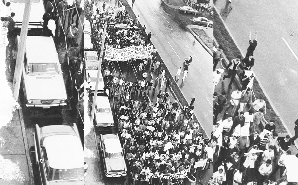 Movimiento estudiantil de 1968. Foto Fototeca Milenio