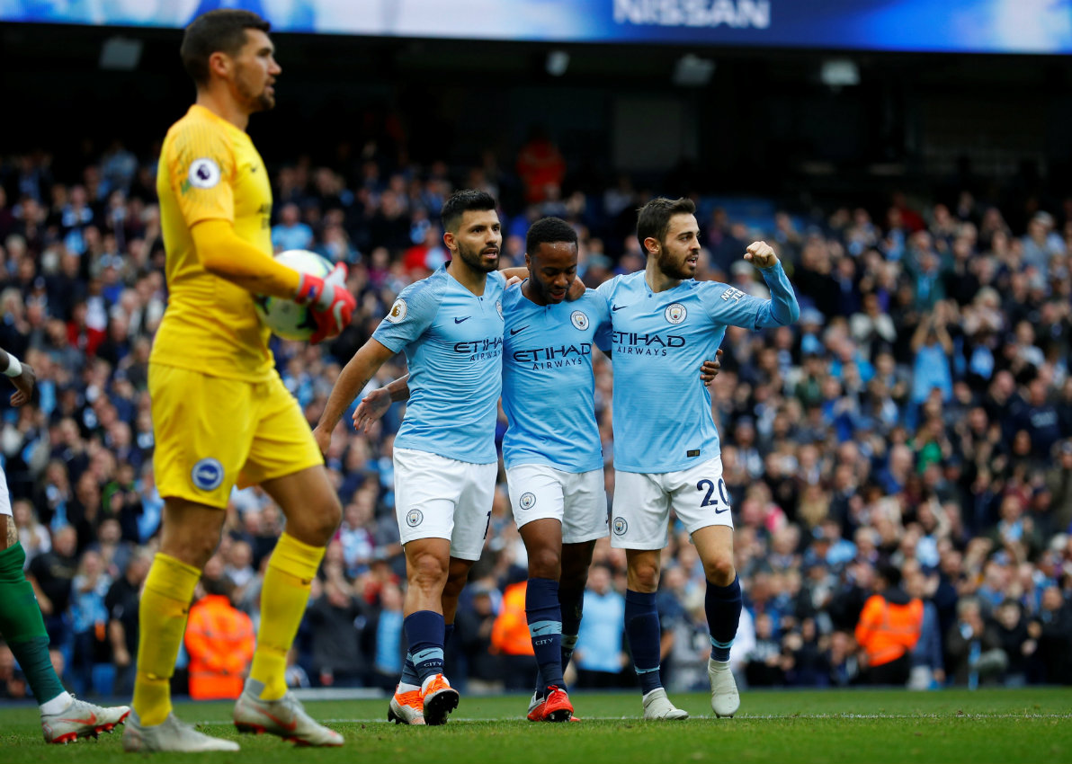 El Manchester City derrotó 2-0 al Brighton (EFE)