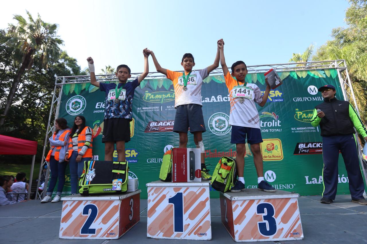 En primer lugar, Damián Rodríguez Ibarra; Isaac Romo Contreras, segundo y Damián González Ledesma, tercero (Fernando Carranza)