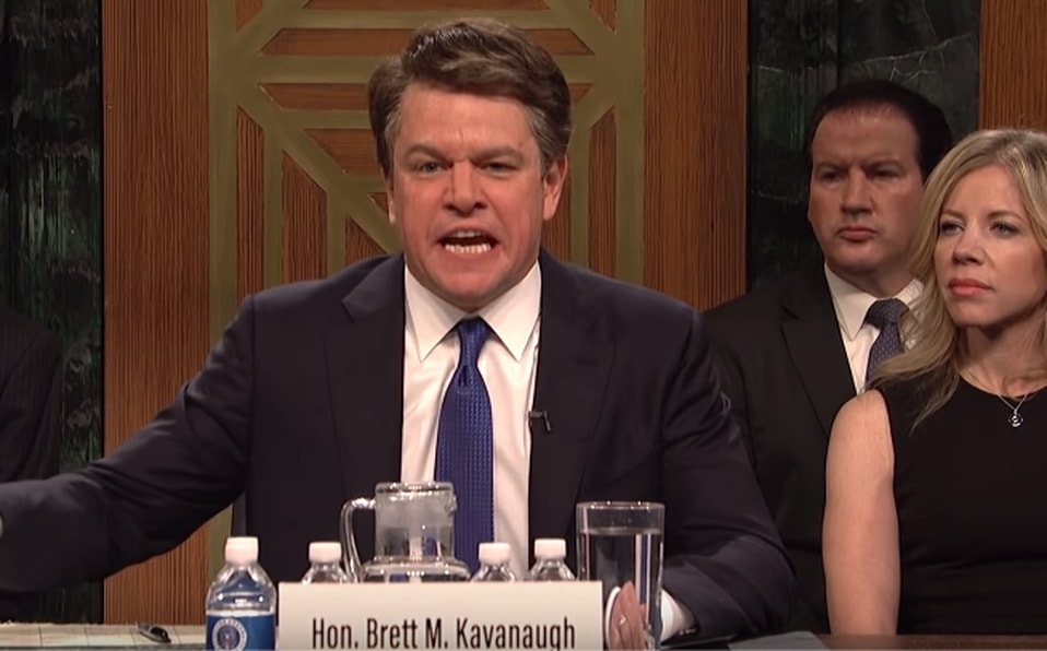 Matt Damon hace a un furibundo Brett Kavanaugh. (Especial)