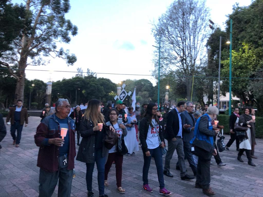 Civiles e integrantes del Comité del 68 realizaron una ceremonia en el Memorial a las Victimas de la Violencia del Estado. (Selene Flores)