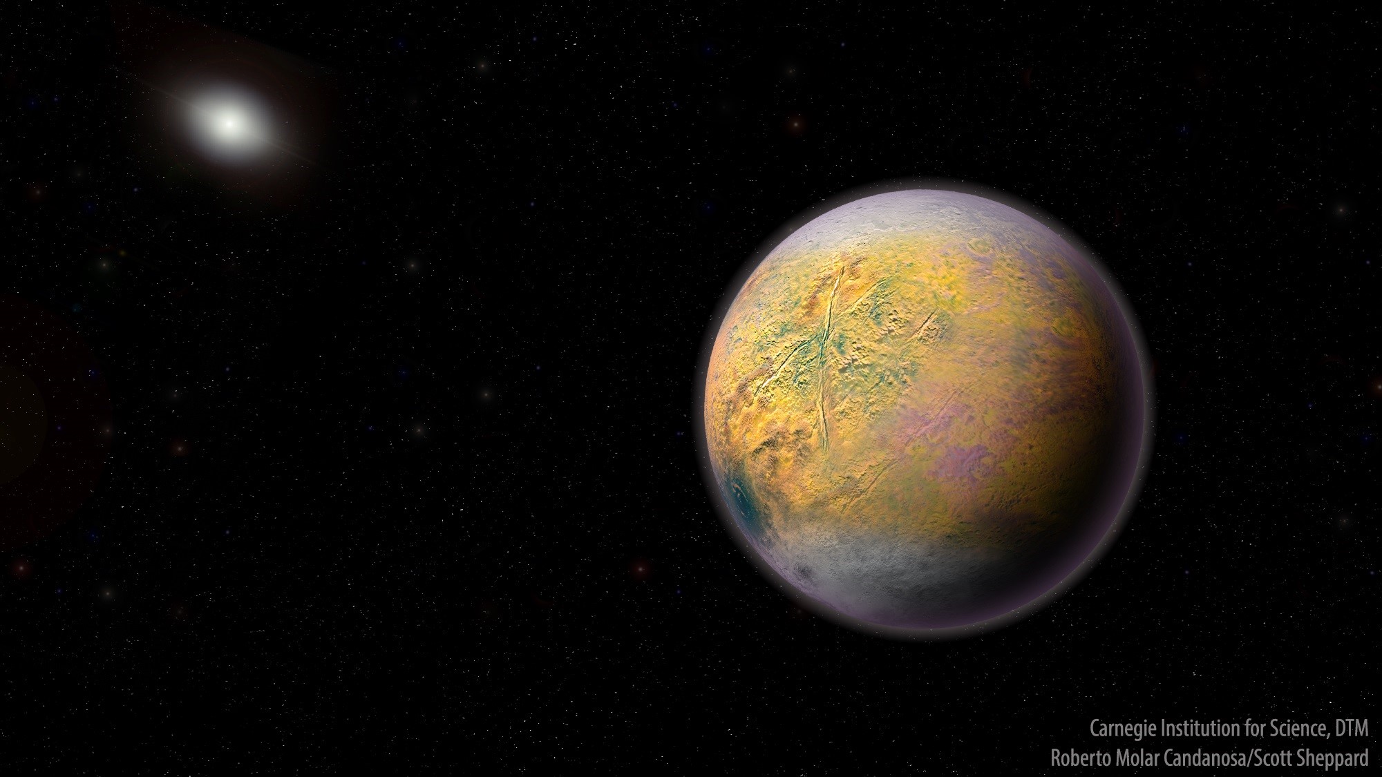 Una impresión artística del nuevo planeta enano. (Roberto Molar Candanosa/Scott Sh / Europa Press)
