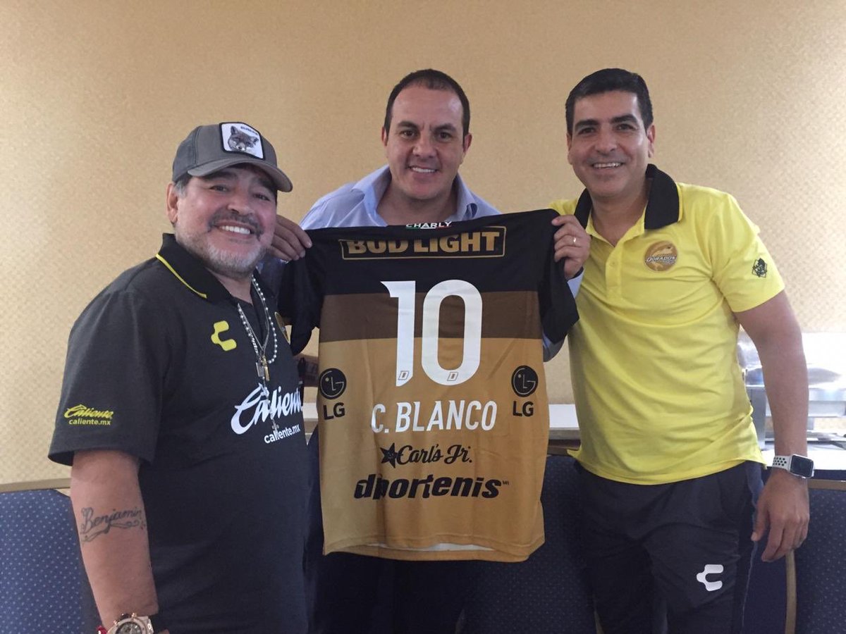 Cuauhtémoc Blanco convive con Diego Maradona (@Dorados)