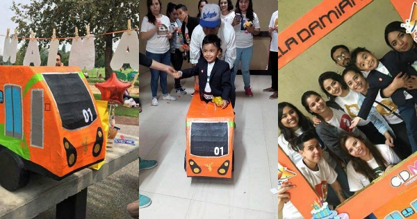 Damián pidió celebrar con una fiesta temática sobre el Metro de la Ciudad de México (Facebook).
