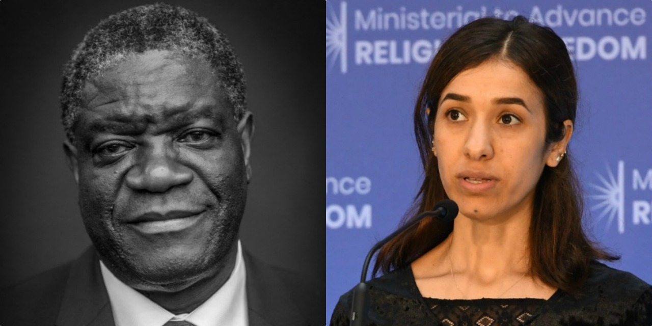 Denis Mukwege y Nadia Murad, ganadores del Nobel de la Paz 2018. (Especial)