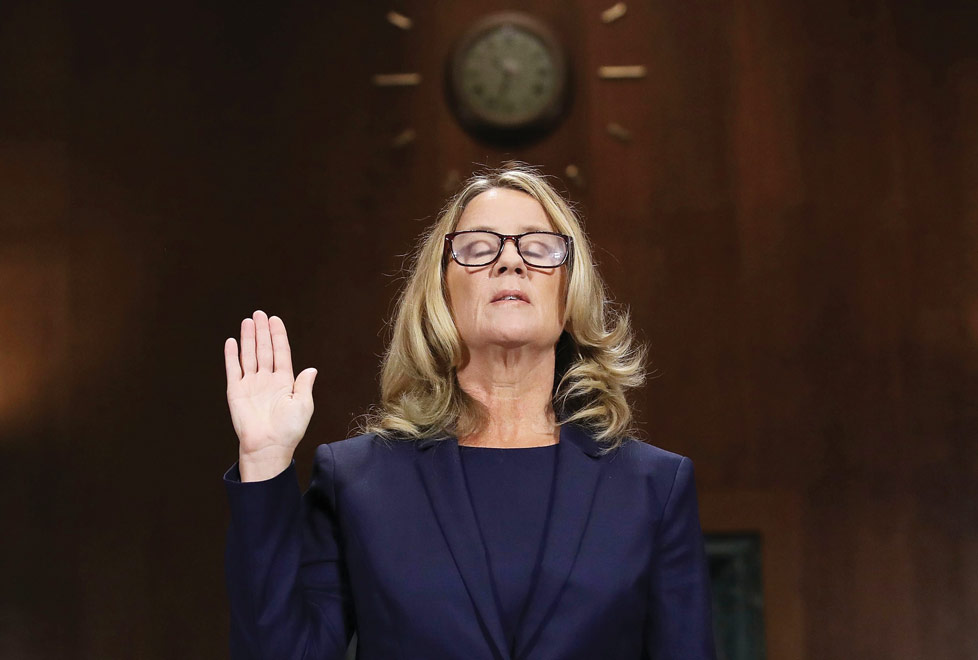 Ford declaró su testimonio de agresión sexual ante el Comité Judicial del Senado de EU (Reuters).