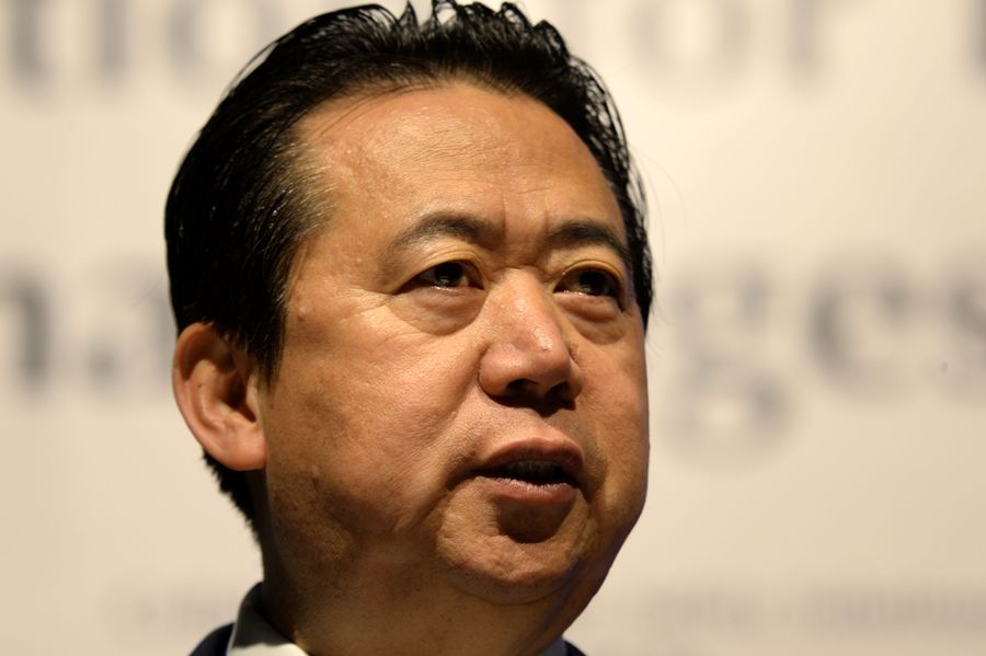 Luego de que se reporto su desaparición, un diario chino reportó que Meng Hongwei fue detenido para ser interrogado en China. (AFP)