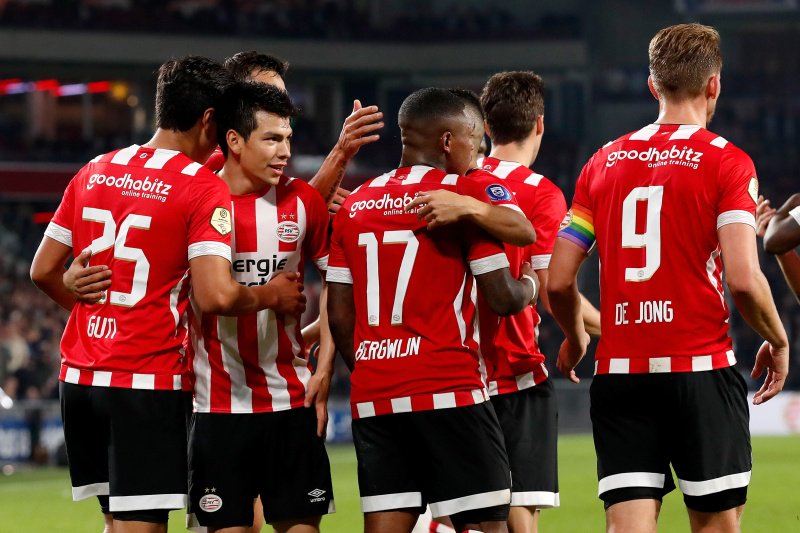Hirving Lozano y Érick Gutiérrez anotan en la goleada del PSV (Twitter @psveindhoven)