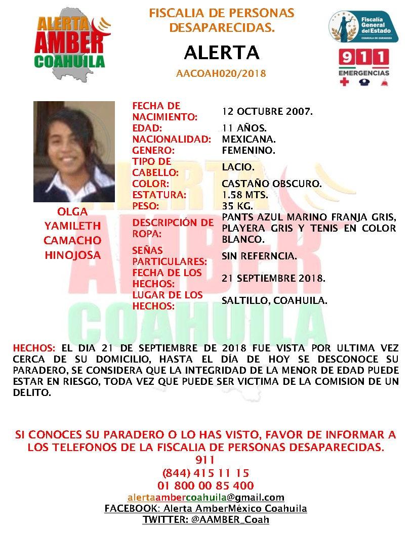 Olga Yamileth Camacho Hinojosa había sido vista por última vez el pasado 21 de septiembre. (Foto: Especial)
