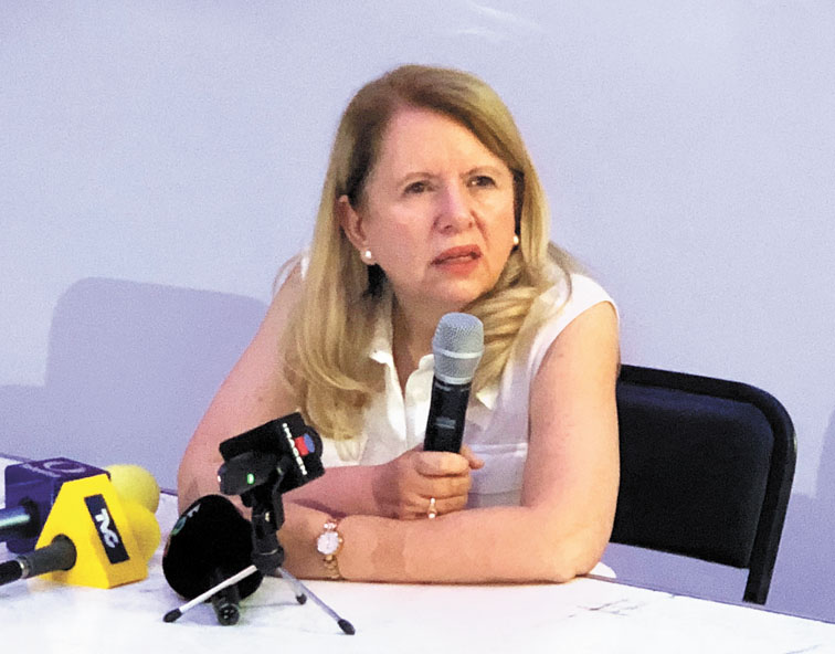 La asesora en seguridad del próximo gobierno, Loretta Ortiz, en Oaxaca. (Especial)