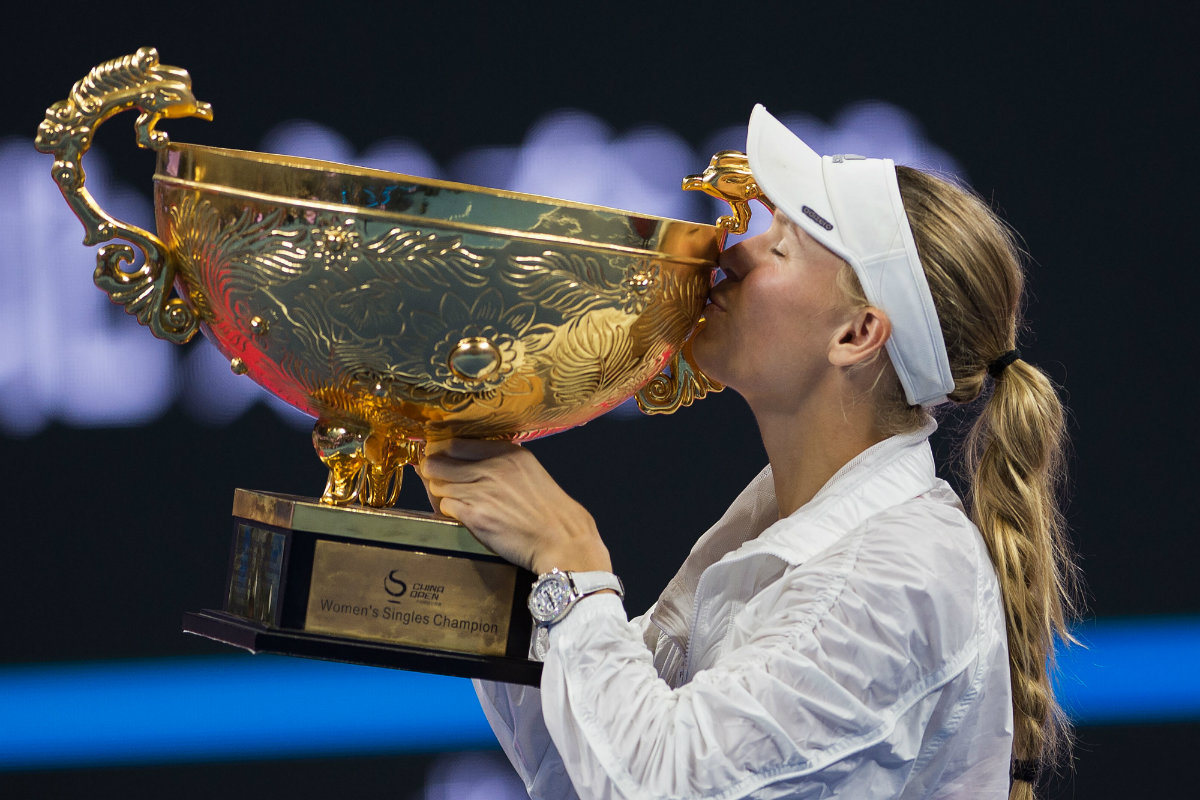 Caroline Wozniacki, ganadora del China Open (AFP)