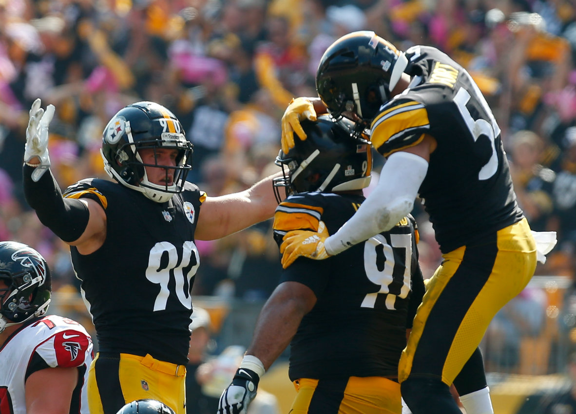 Los Steelers obtuvieron un triunfo convincente ante los Falcons (AFP)