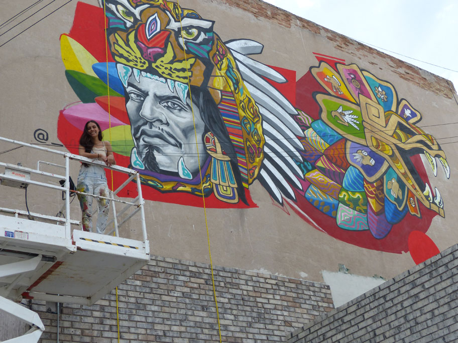Debido a las lluvias, el mural ha tardado en hacerse 2 meses. (Lilia Ovalle)