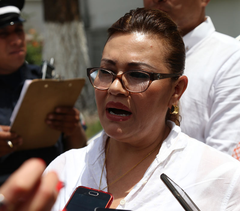 Martha Navarro, en protesta.  (Jorge Sánchez)