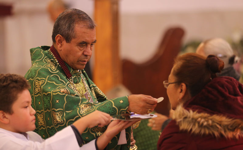 El representante del clero católico estuvo ayer en la ciudad de Pachuca.  (Jorge Sánchez)