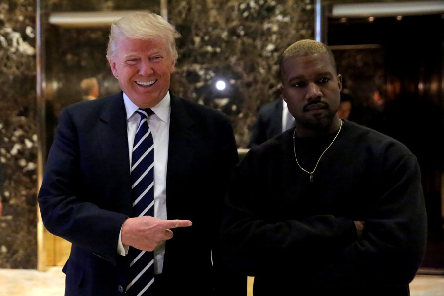 El presidente electo Donald Trump y Kanye West. (Reuters)