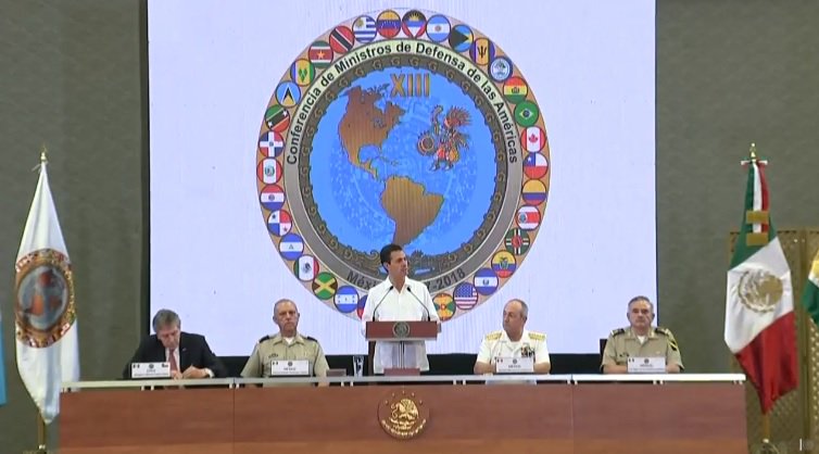 El presidente Enrique Peña Nieto durante la clausura de la conferencia de ministros latinoamericanos. (Especial)