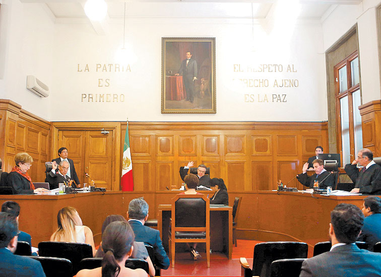 Sesión de la segunda sala de la Suprema Corte de Justicia de la Nación. (Ariana Pérez)