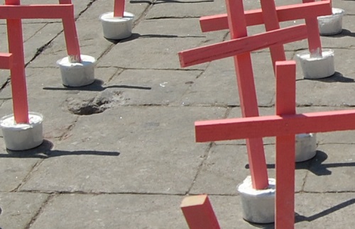 Instalación antifeminicidios en Edomex. (Archivo)