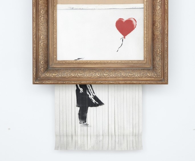 La obra fue rebautizada como 'Love is in the Bin'. (Sotheby's)