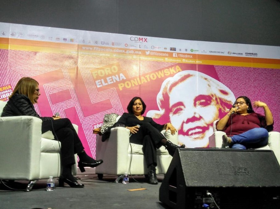 La próxima titular de la Función Pública participó en en una tertulia en la Feria del Libro del Zócalo. (Tomada de Twitter | @Irma_Sandoval)