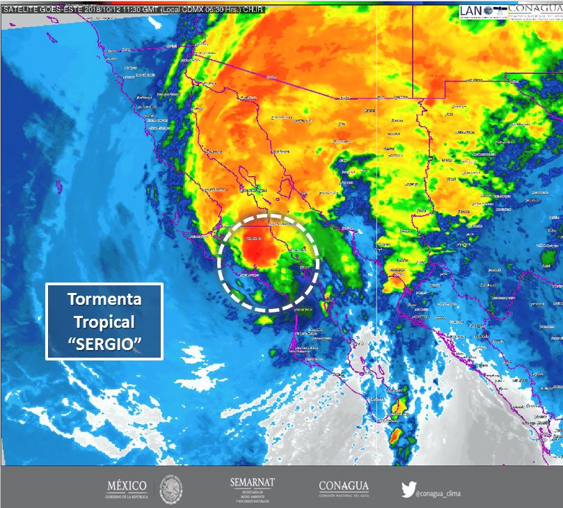 Tormenta tropical 'Sergio'.