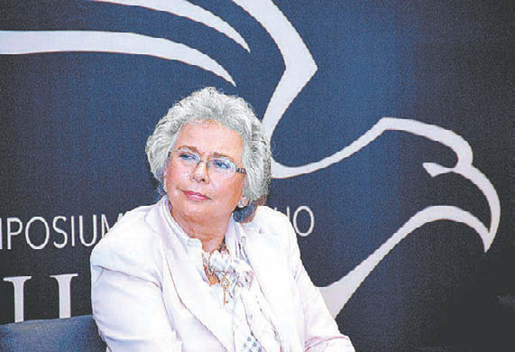 Olga Sánchez Cordero, sostuvo una charla con alumnos, profesores y egresados del Tecnológico de Monterrey. (Foto: Leonel Rocha)
