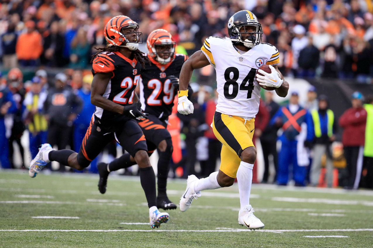 Brown puso el touchdown final con el que Pittsburgh se impuso 28-21 a Cincinnati (AFP)