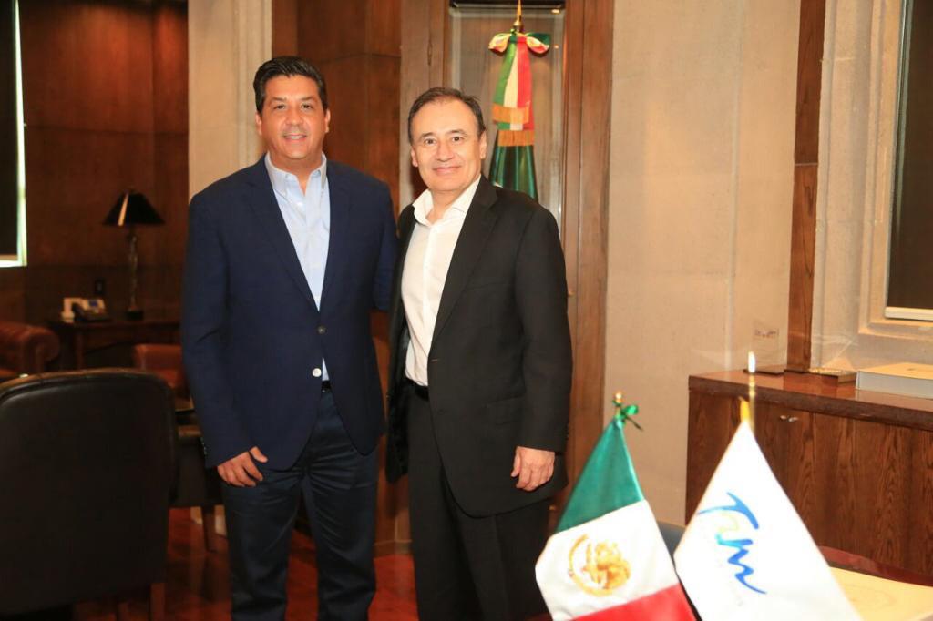 El próximo secretario de Seguridad Pública a nivel nacional, Alfonso Durazo, se reunión con el Gobernador de Tamaulipas Francisco García Cabeza de Vac