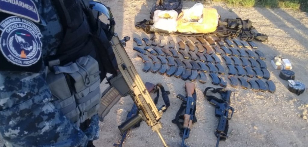 Arsenal asegurado en operativo.