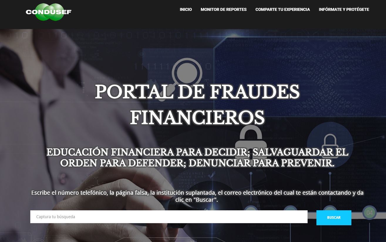 Portal de Fraudes Financieros de Condusef