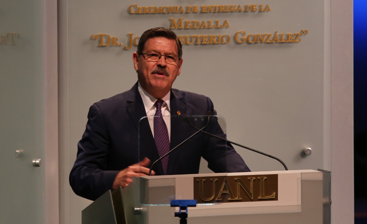Rogelio Garza Rivera, rector de la UANL. Foto: Roberto Alanís