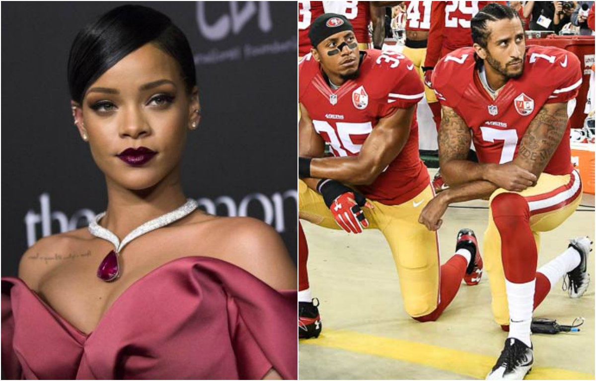 Rihanna y Colin Kaepernick (Reuters / AFP)