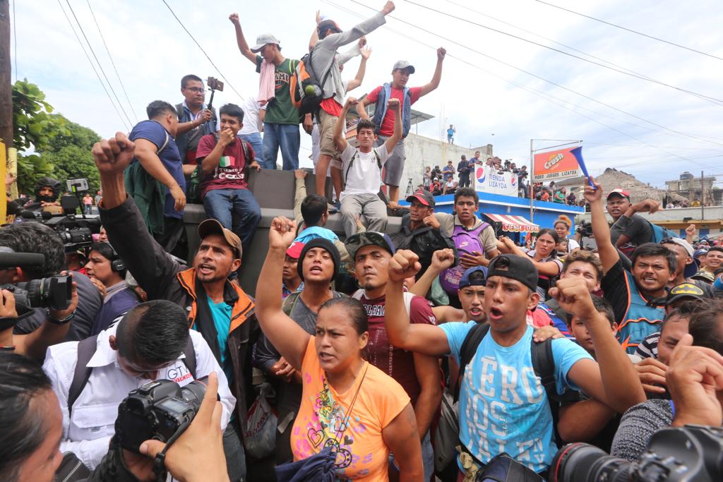 Un grupo de migrantes hondureños ya ingresó a México