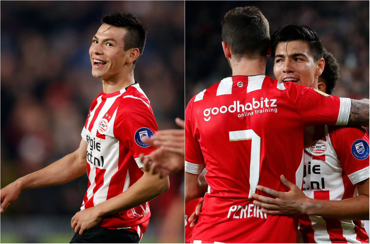 'Chucky' Lozano y Erick Gutiérrez marcaron los últimos goles del encuentro (Twitter @psveindhoven)