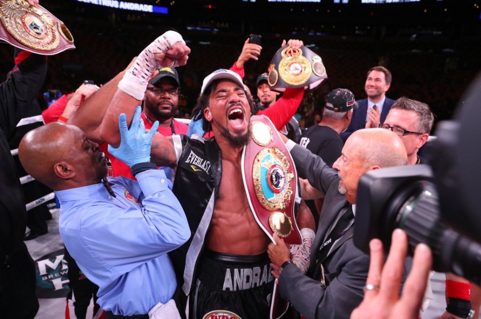 Demetrius Andrade conquistó el título medio del CMB (Cortesía DANZ)