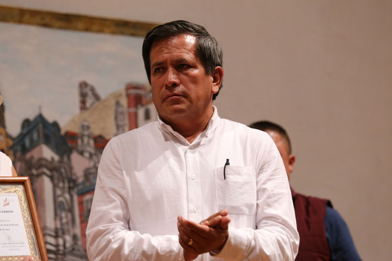 Andrés Caballero Cerón, presidente del Consejo del partido guinda en Hidalgo. (Jorge Sánchez)