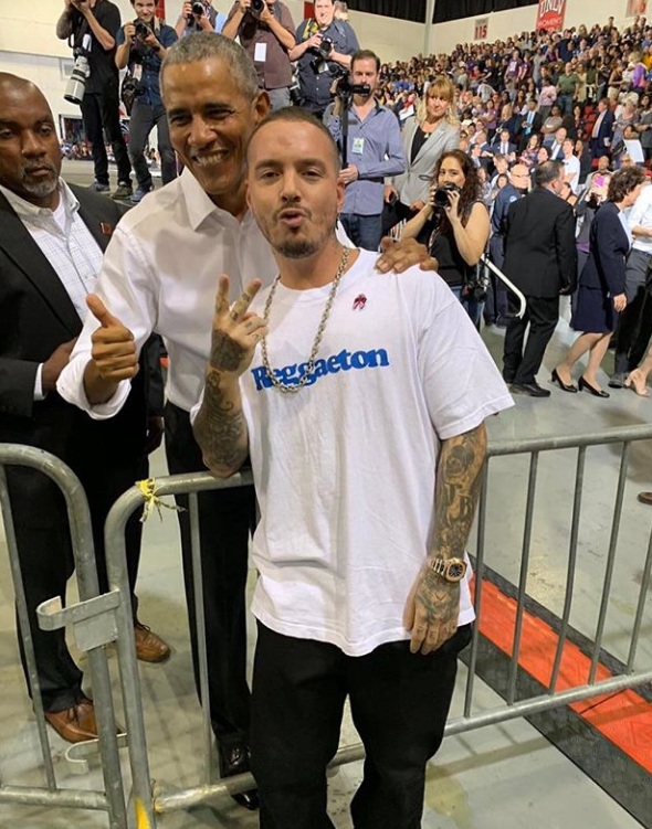 J Balvin y Barack Obama. (Instagram)