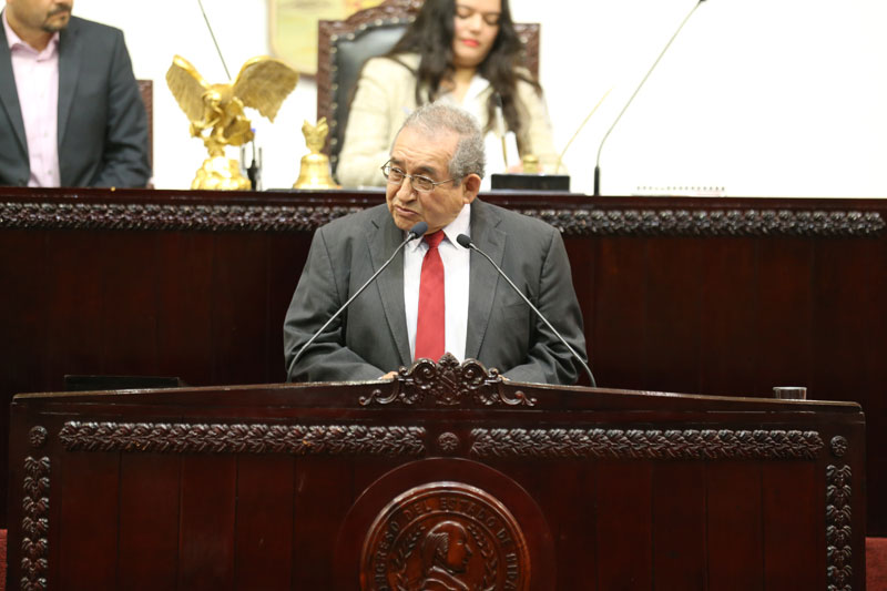 Ricardo Raúl Baptista apuntó que el partido Morena ha sido muy claro. (Jorge Sánchez)