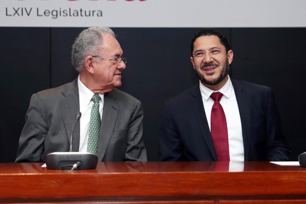 El próximo secretario de Comunicaciones, Javier Jiménez Espriú, junto al presidente del Senado, Martí Batres. (Foto: @martibatres)