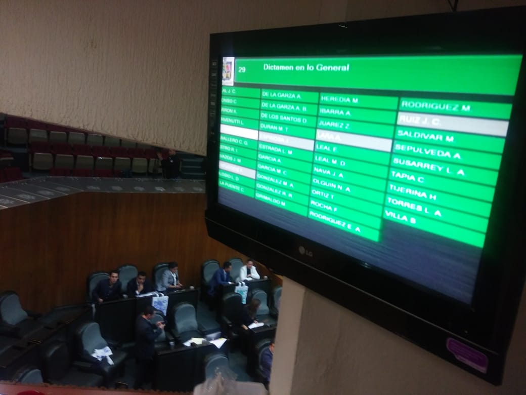 La creación del Tribunal de Justicia Administrativa que solicitó la administración de San Pedro, se aprobó con 37 votos a favor, cero en contra y una 