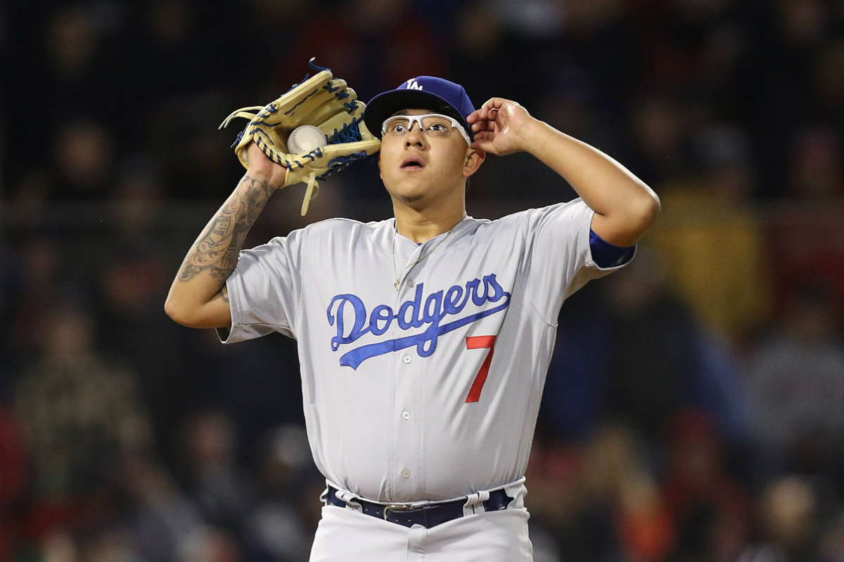 Julio Urías, pitcher mexicano de los Dodgers (AP)