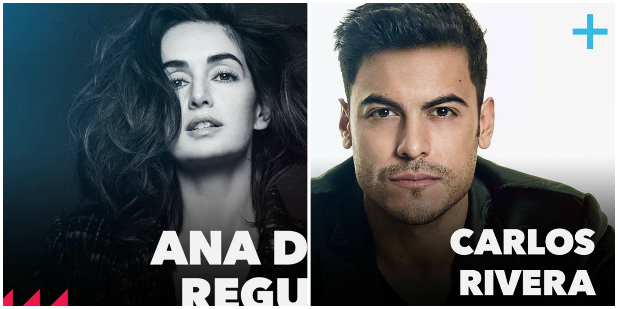 Ana de la Reguera y Carlos Rivera. (Foto: Facebook e Instagram)