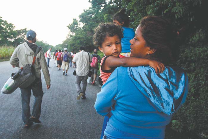 La caravana de migrantes centroamericanos avanza por México.