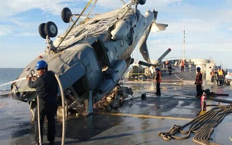 El helicóptero fue rescatado, luego de dos semanas de búsqueda.