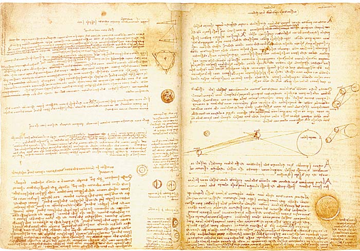 La principal característica del libro de 72 páginas es la escritura de espejo.