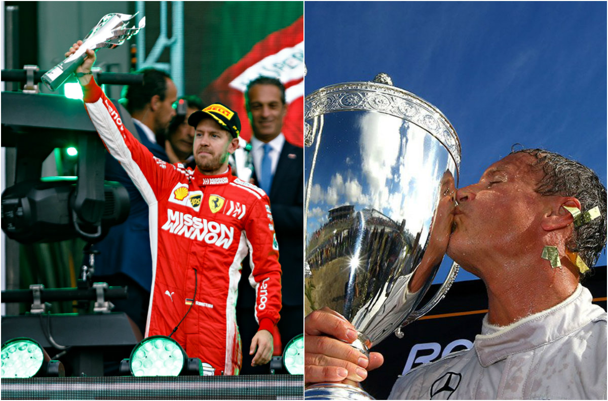 Sebsatian Vettel y David Coulthard (Imago7/Twitter @RaceOfChampions)